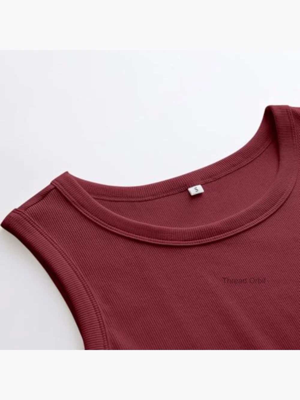 Sleeveless High Neck Tank Top Ribbed Knit Racerback Basic Cami - Picture 3 of 7